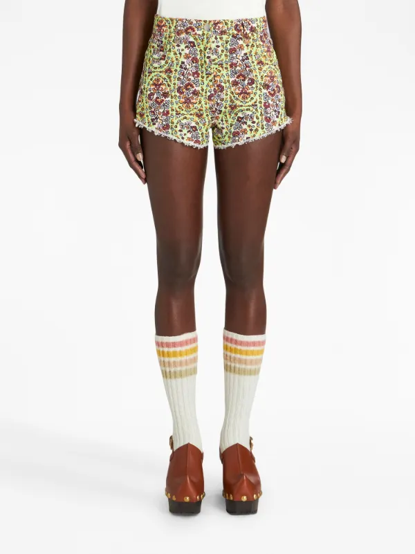 【ETRO】ペイズリー デニム ショーツ ETRO ペイズリー デニムショーツ | グリーン | FARFETCH JP