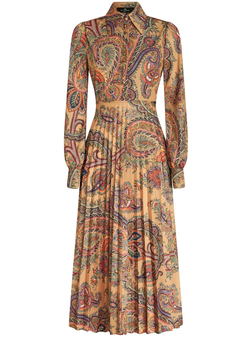 Image 1 of ETRO paisley-print plissé dress