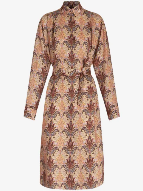 ETRO robe ceinturée à motif cachemire