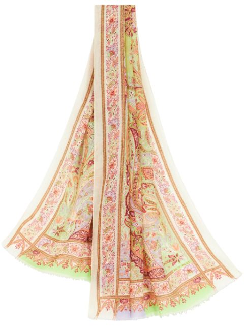 ETRO paisley-print cashmere scarf Women