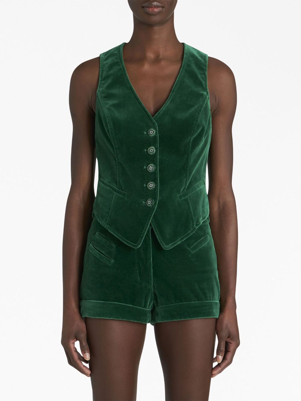 ETRO Gilet met V-hals - Groen