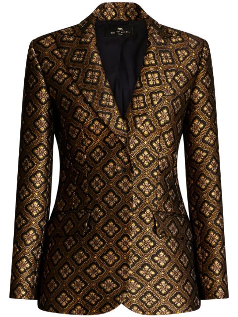 ETRO geometric-pattern jacquard blazer