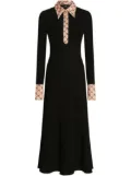 ETRO long-sleeved jersey midi dress - Black