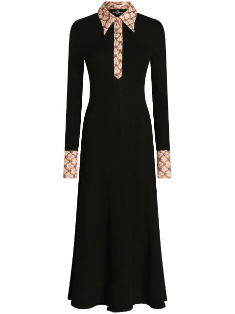 ETRO long-sleeved jersey midi dress