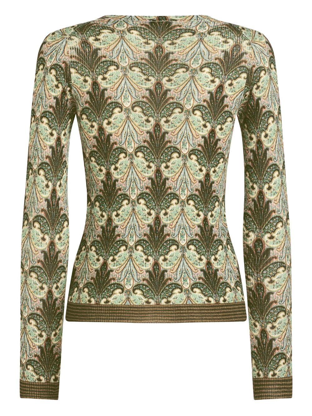 ETRO graphic-print virgin-wool top Women