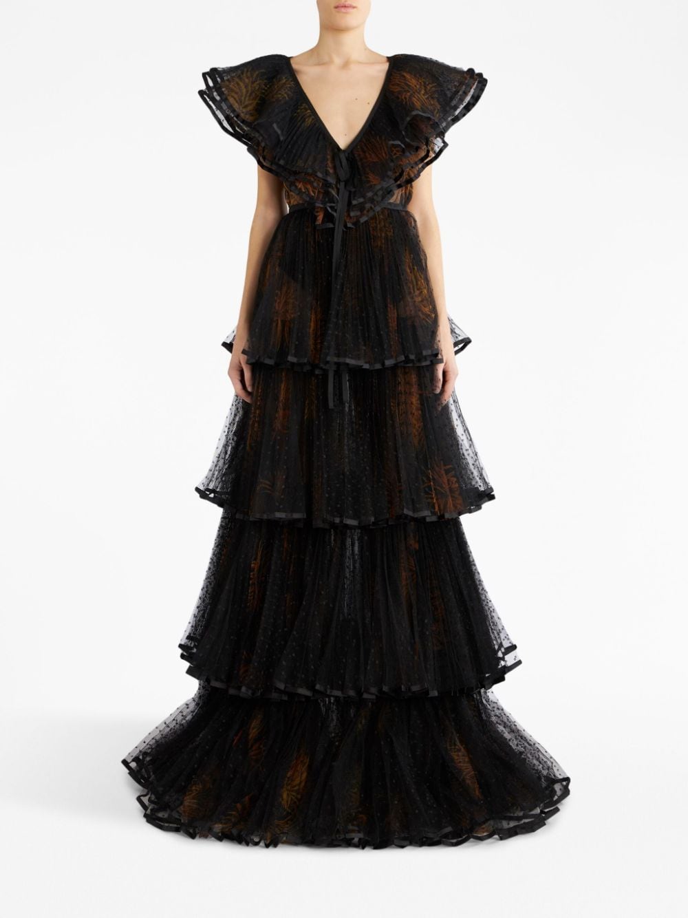 ETRO Maxi-jurk met bloemenprint - Zwart