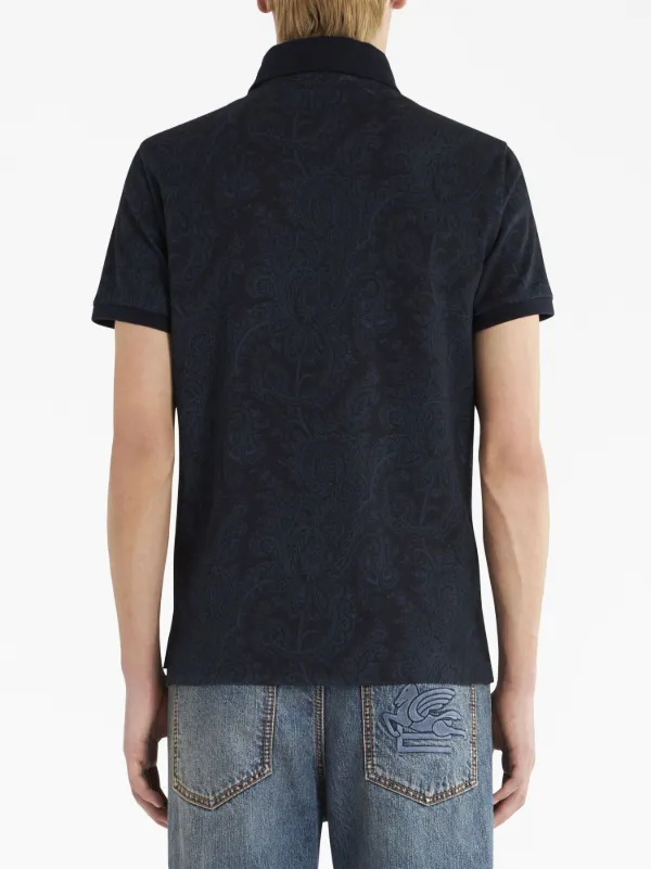 Tシャツ・カットソー ETRO FW25 Etro Roma Polo (MRMD0004 AK472 X0883) Etro Polo Rome - Grey - Men | MRMD0004AK472X0883 | thebs.com