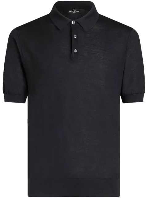 ETRO Pegaso-embroidered  knitted polo shirt