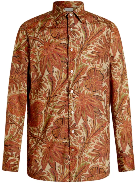 ETRO botanical-print cotton shirt