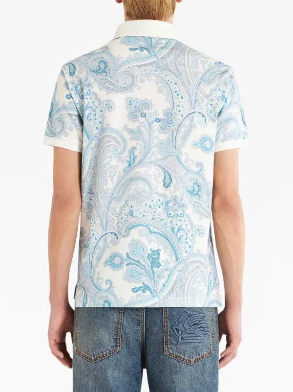 Tシャツ・カットソー ETRO FW25 'Pegaso' polo shirt (MRMD0006AJ264 B3681) ETRO Roma Pegaso-embroidered Polo Shirt | Blue | FARFETCH
