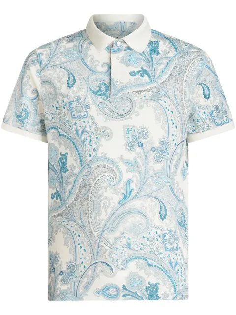 ETRO playera tipo polo con estampado de cachemira