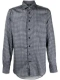 ETRO geometric-print cotton shirt - Black