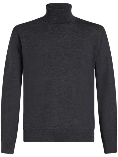 ETRO Pegaso-embroidered high-neck jumper