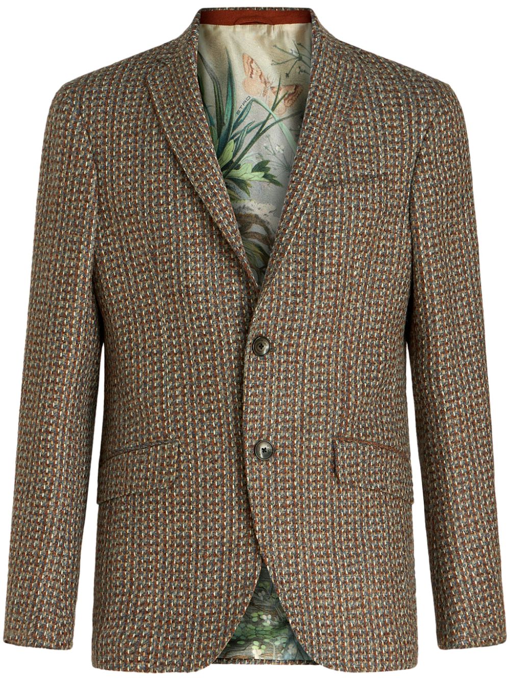 ETRO slim-cut single-breasted blazer - Brown