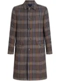 ETRO plaid-check pattern coat - Brown
