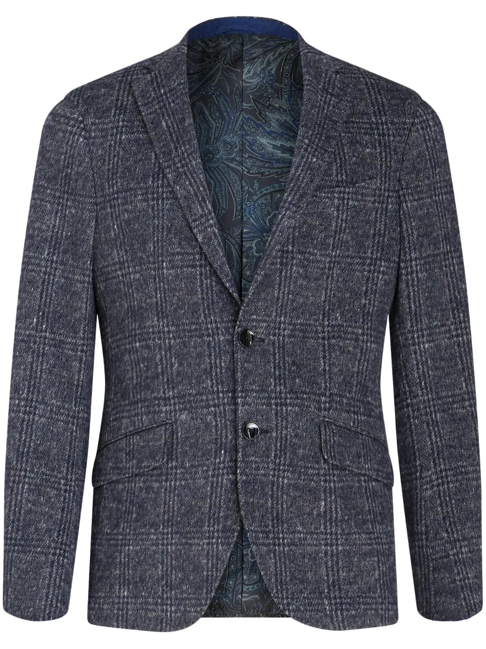 ETRO checked single-breasted blazer | Blue | Image 1