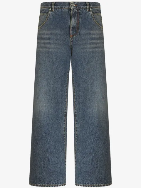 ETRO wide-leg cropped cotton jeans 