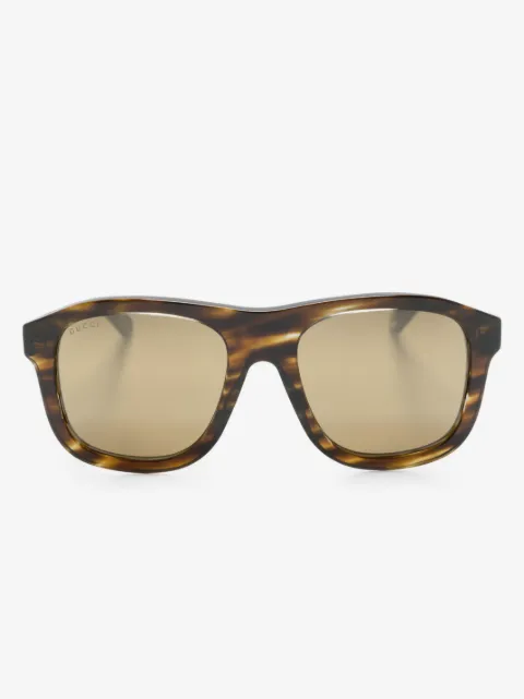 Gucci Eyewear logo-plaque square-frame sunglasses