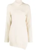 Jil Sander detachable-panel ribbed-knit jumper - Neutrals