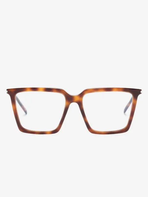 Saint Laurent Eyewear tortoiseshell square-frame glasses