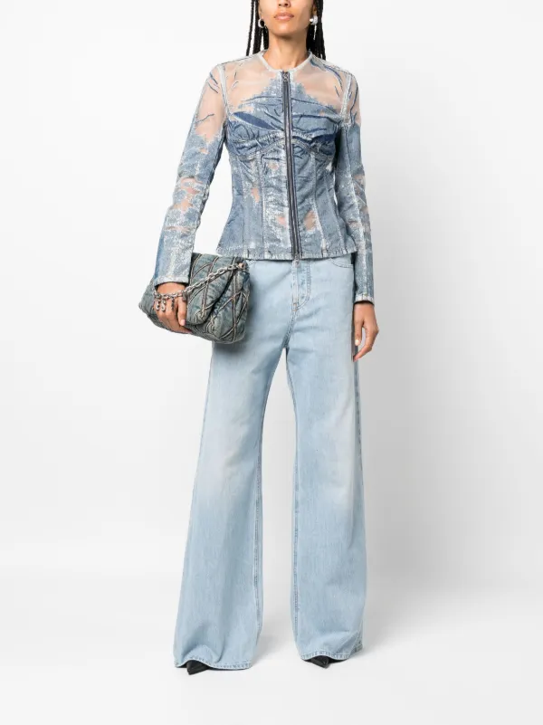 【関税込み】Diesel ブルー De-Milly-Fsd1 デニムジャケット Diesel Milly デニムジャケット | ブルー | FARFETCH JP