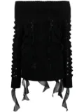 Blumarine off-shoulder knitted top - Black