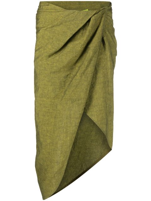 GAUGE81 jupe drapée Paita à coupe longue