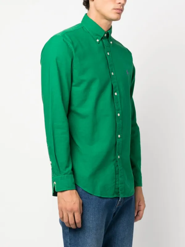 khaki green ralph lauren shirt