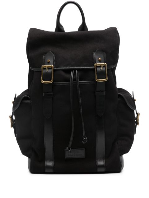 Polo Ralph Lauren logo-patch double-buckle backpack 