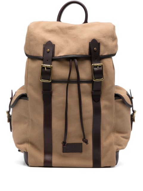 Polo Ralph Lauren logo-patch double-buckle backpack Men