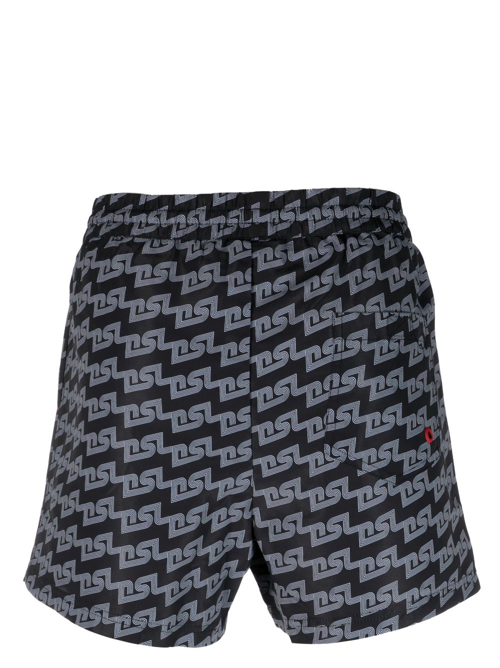 Diesel logo-print drawstring swim shorts - Zwart