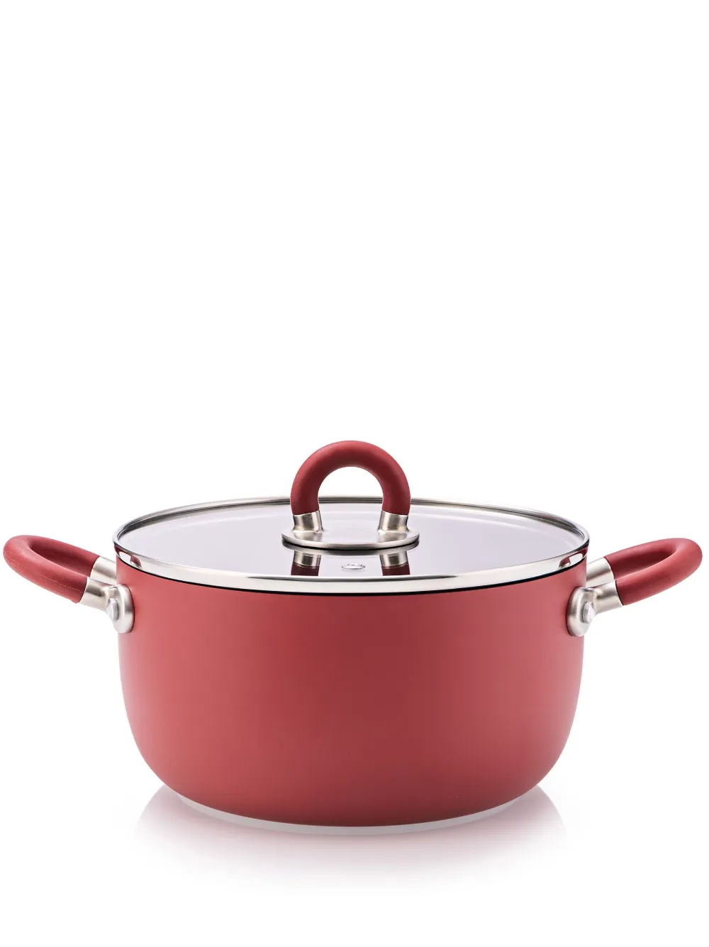 Alessi 16cm Sten aluminium casserole | Red | Image 1