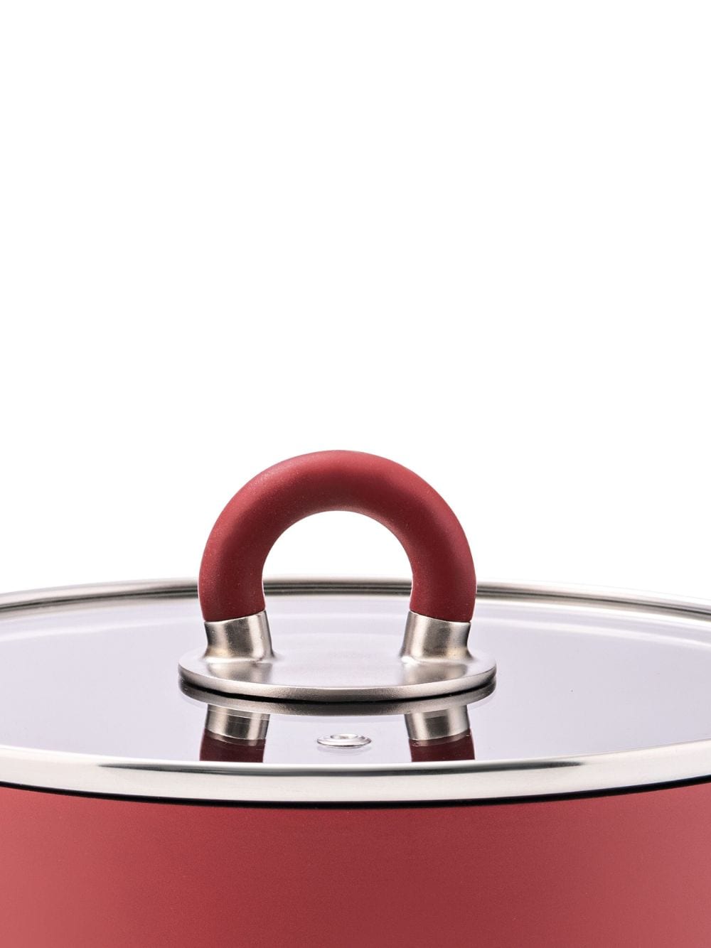 Alessi 16cm Sten aluminium casserole - Rood