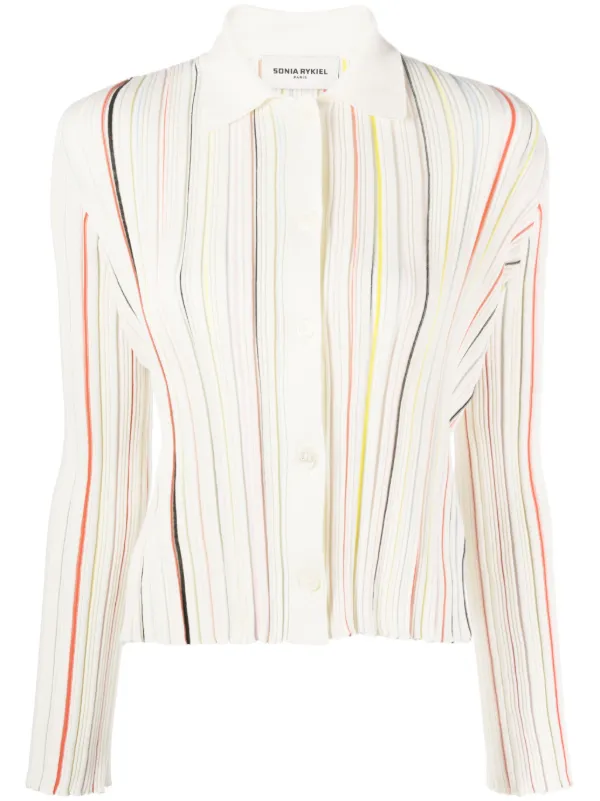 Sonia Rykiel ストライプ カーディガン | ホワイト | FARFETCH JP