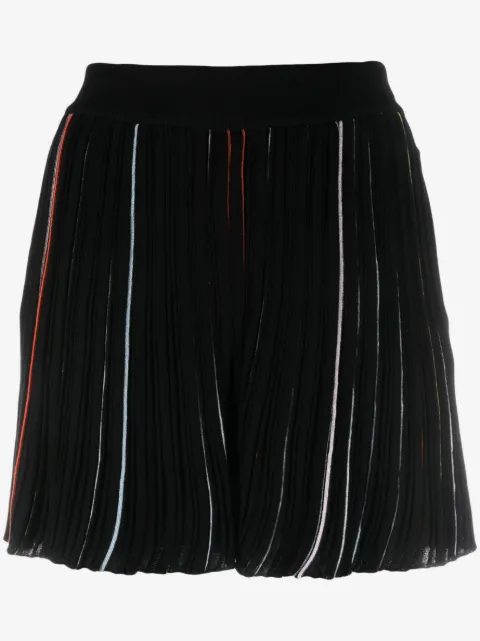 Sonia Rykiel contrast-stripe pleated shorts