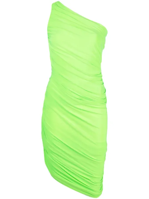 Norma Kamali asymmetric ruched midi dress
