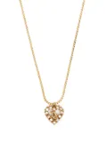 Christian Dior Pre-Owned 1990s logo-heart pendant necklace - Gold