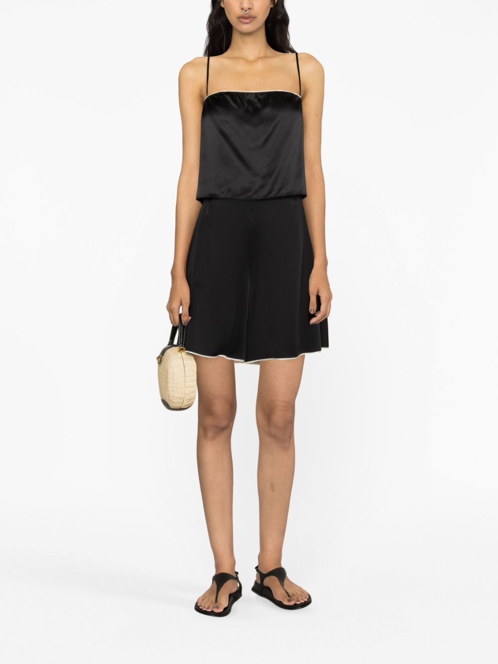 Reformation Mya silk sleeveless top - Zwart