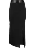 Helmut Lang panelled midi skirt - Black