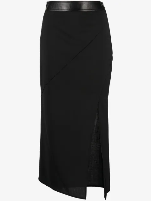 Helmut Lang panelled midi skirt