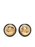 CHANEL Pre-Owned 1954-1971 CC-logo quilted button clip-on earrings - Gold