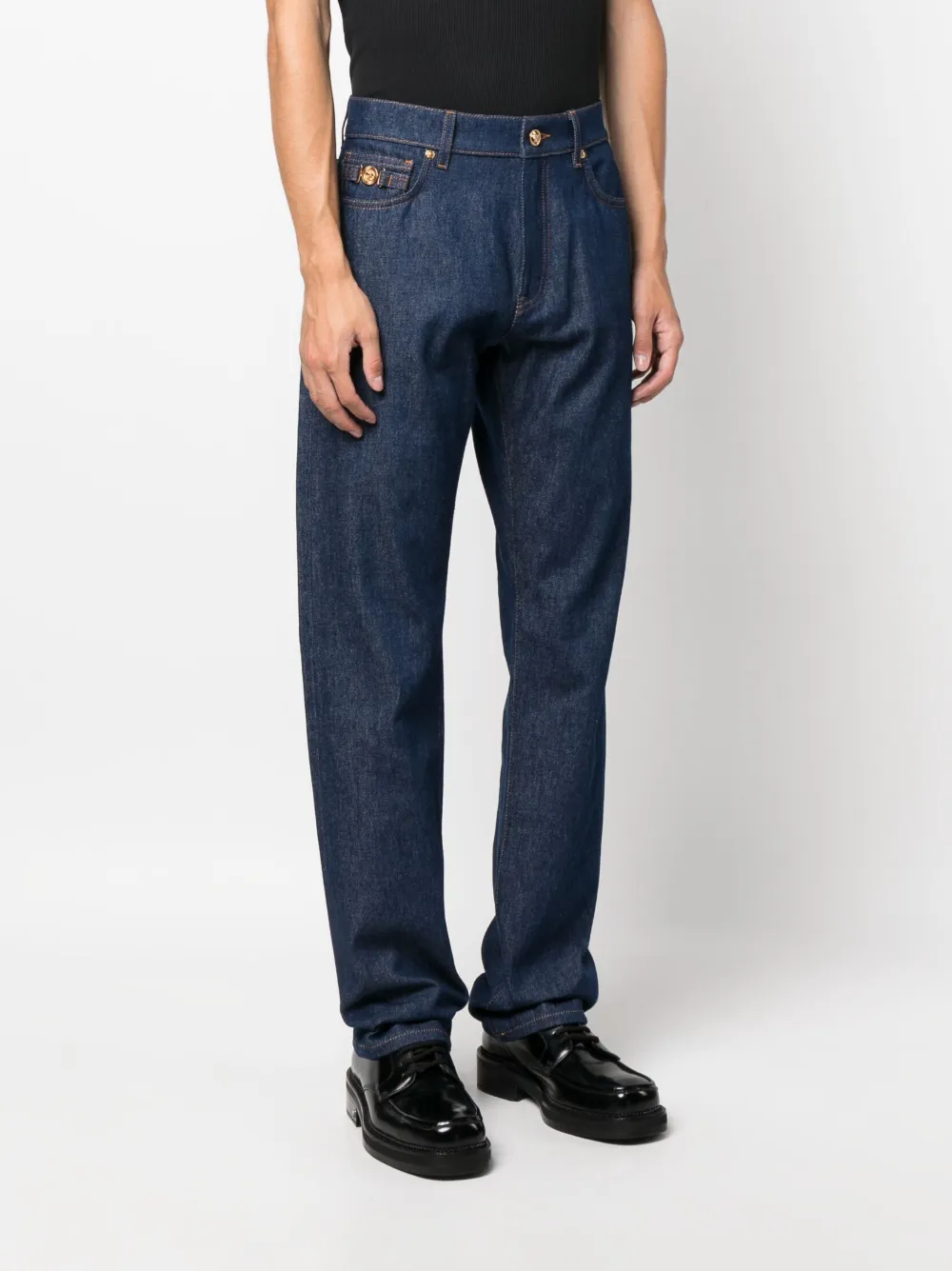 Affordable Versace Medusa Head-detailed straight-leg jeans Men