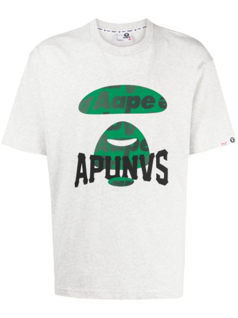 AAPE BY *A BATHING APE® Moonface-print cotton T-shirt