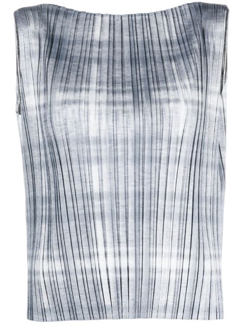 Giorgio Armani - checked ribbed blouse