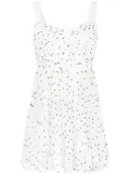 Self-Portrait polka-dot chiffon flared dress - White