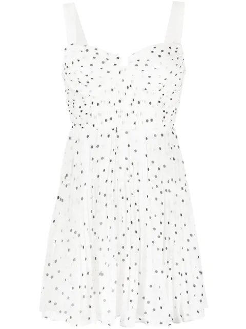 Self-Portrait polka-dot chiffon flared dress