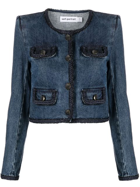 Self-Portrait Denim Jackets for Women | Shop Now on FARFETCH