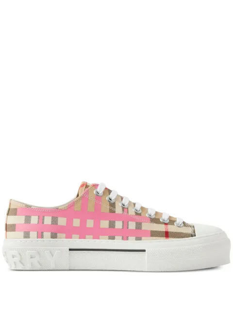 Burberry check-print lace-up sneakers