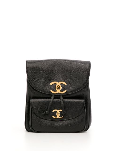 Affordable HOT SALE CHANEL 1995 CC Turn-lock backpack Women