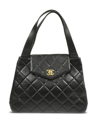 CHANEL Pre-Owned CC diamond-quilted Bucket Bag - Farfetch